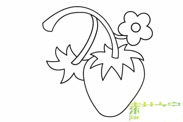 草莓简笔画图片