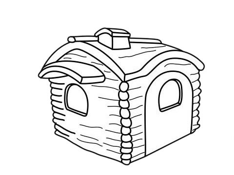 木屋简笔画图片