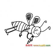 画画的蜜蜂简笔画