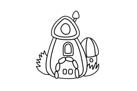 木屋简笔画图片