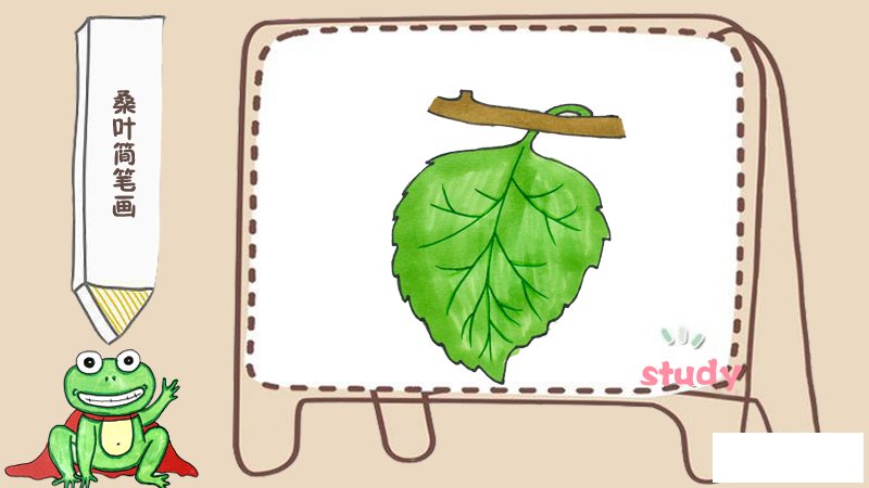 桑叶简笔画