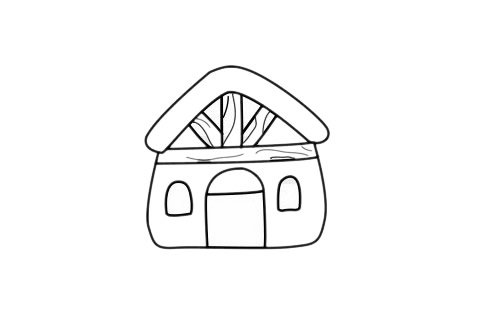 木屋简笔画图片