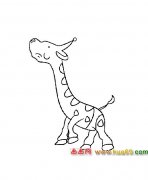 简笔画:漫步的长颈鹿2