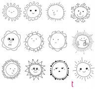 太阳简笔画大全，太阳怎么画