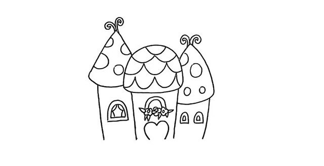 海上小屋简笔画步骤图