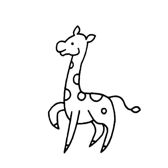 画长颈鹿的简笔画法