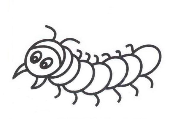 蜈蚣简笔画怎么画步骤四