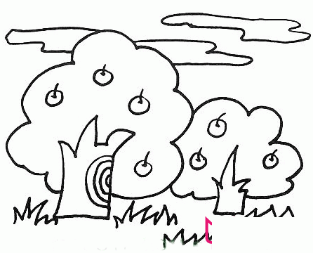 果园简笔画，果园简笔画图片