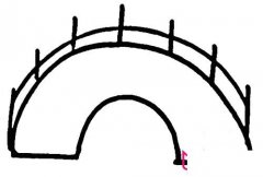 石拱桥简笔画，中国石拱桥简笔画