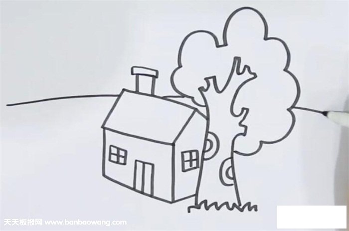家乡的风景简笔画