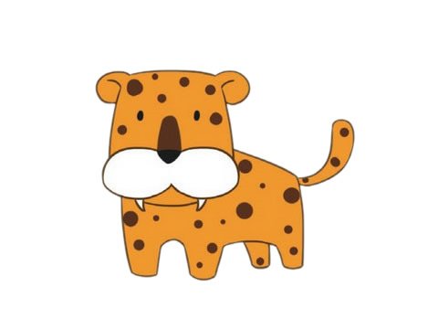 卡通豹子简笔画图片大全作品四