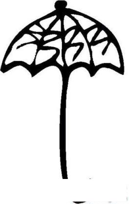 漂亮的洋伞简笔画