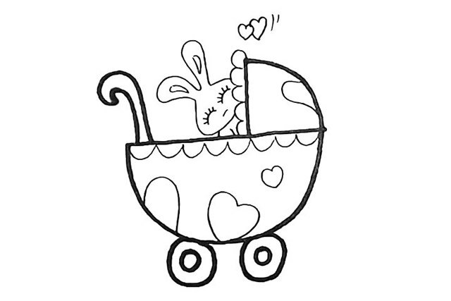 婴儿车简笔画步骤图