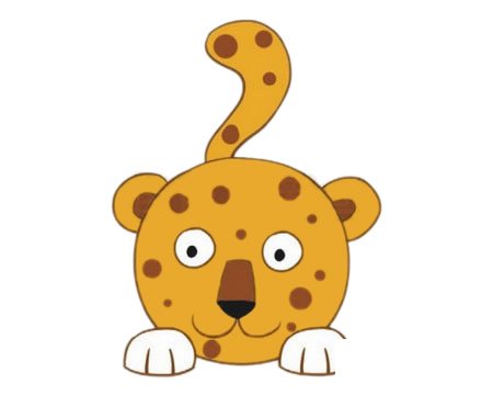 卡通豹子简笔画图片大全作品二