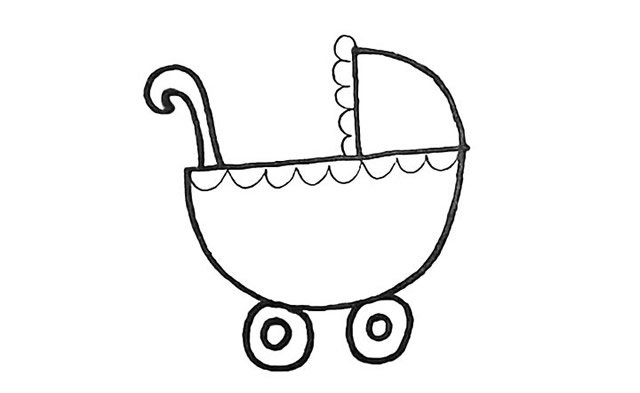 婴儿车简笔画步骤图