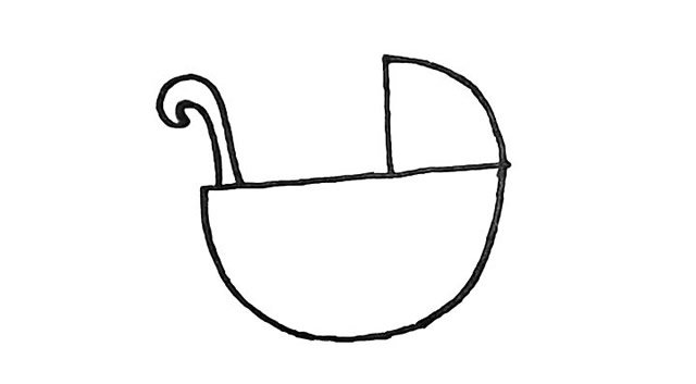 婴儿车简笔画步骤图