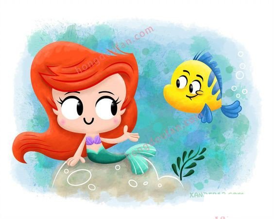 小美人鱼爱丽儿 迪士尼公主简笔画大全 简笔画 第7张