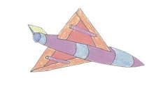 战斗机简笔画的画法步骤图解教程