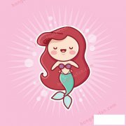 小美人鱼爱丽儿 迪士尼公主简笔画大全