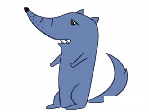 大灰狼简笔画图片