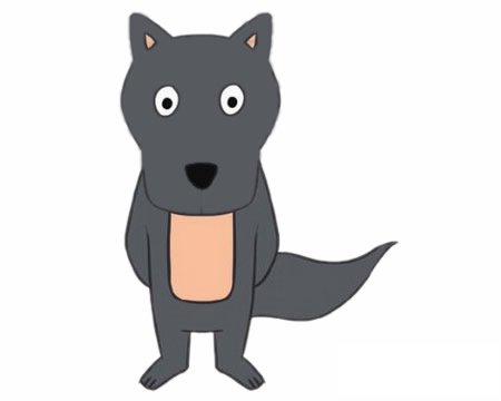 大灰狼简笔画图片