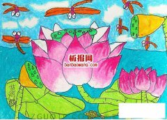 手绘莲花简笔画