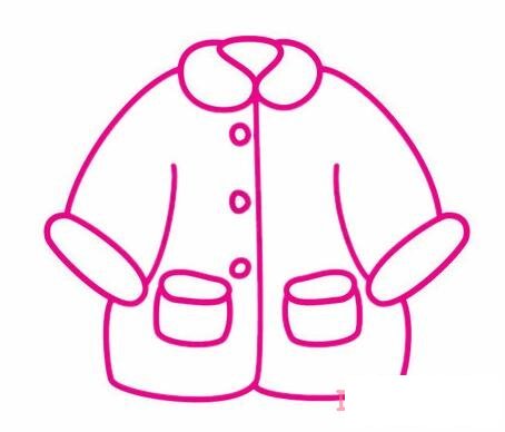 儿童服外套的画法步骤图 外套简笔画图片