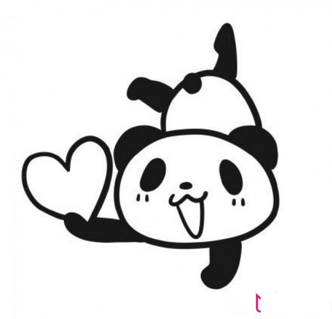儿童大熊猫简笔画大全,多款可爱大熊猫