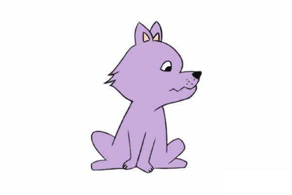 大灰狼简笔画图片