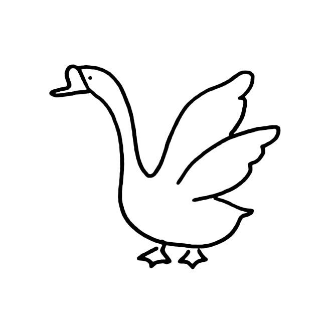 大白鹅的简笔画图片