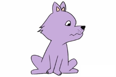 大灰狼简笔画大图