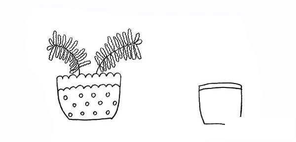 漂亮的盆栽简笔画彩色画法