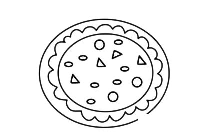 披萨简笔画图片
