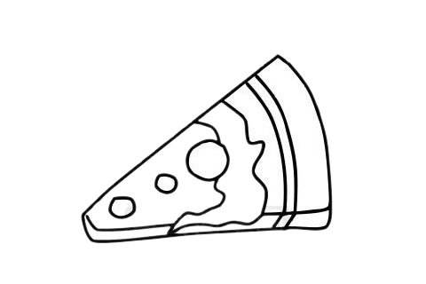 披萨简笔画图片