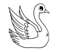 可爱的大白鹅简笔画图片