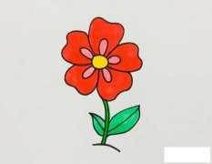 五瓣花简笔画画法步骤图片