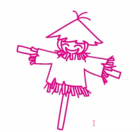 怎么画稻草人简笔画带步骤图 稻草人简笔画图片