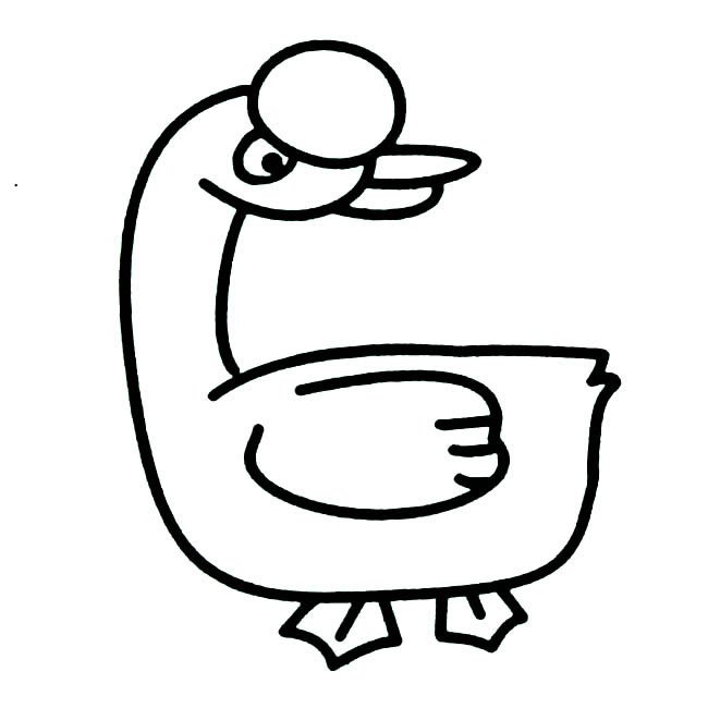 大头鹅简笔画图片