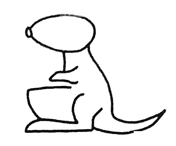 袋鼠简笔画步骤图解