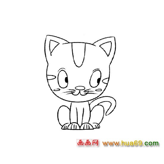 动物简笔画【小猫】4