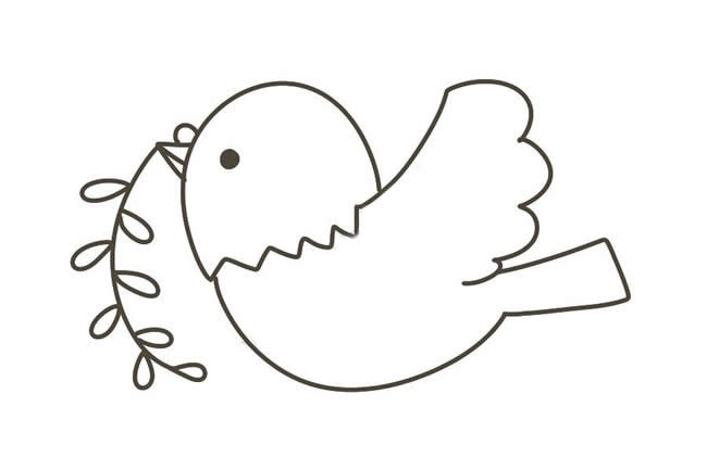可爱的鸽子简笔画
