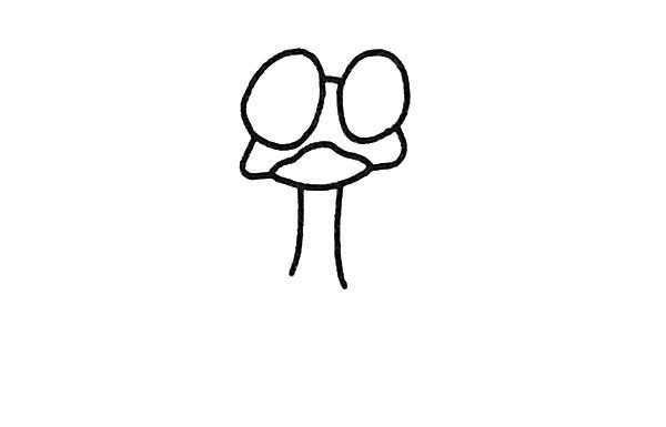 简单的鸵鸟简笔画步骤图解教程