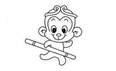 孙悟空动漫人物简笔画步骤图片大全