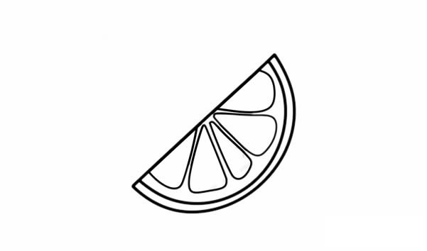 西柚简笔画步骤图解