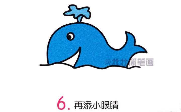 鲸鱼简笔画画法_怎么画鲸鱼的简笔画