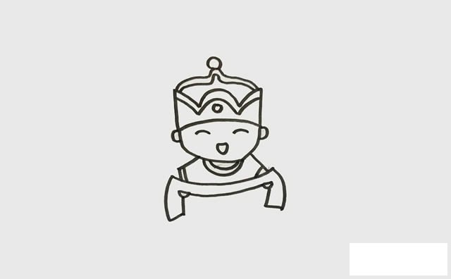 少数民族人物简笔画彩色画法步骤图片