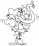 高兴地跳舞的大象简笔画