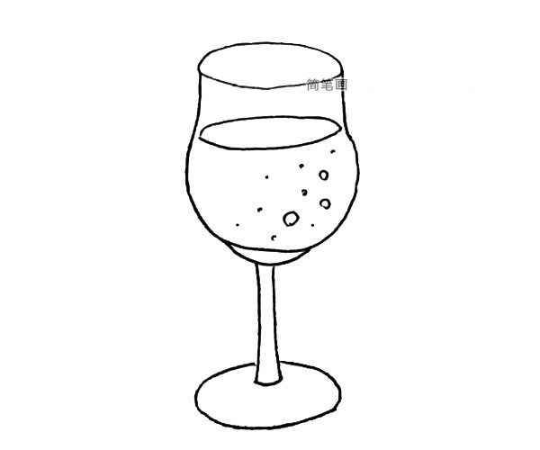 带颜色果汁简笔画步骤教程