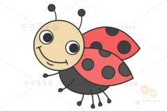 七星瓢虫简笔画 幼儿学画
