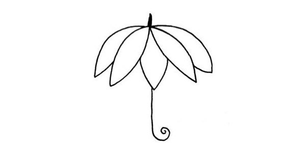 雨伞简笔画步骤图解